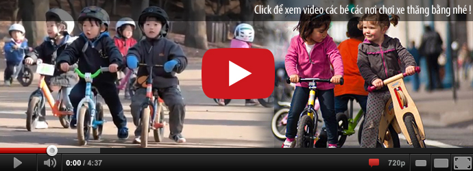 Click xem video các bé chơi xe thăng bằng !